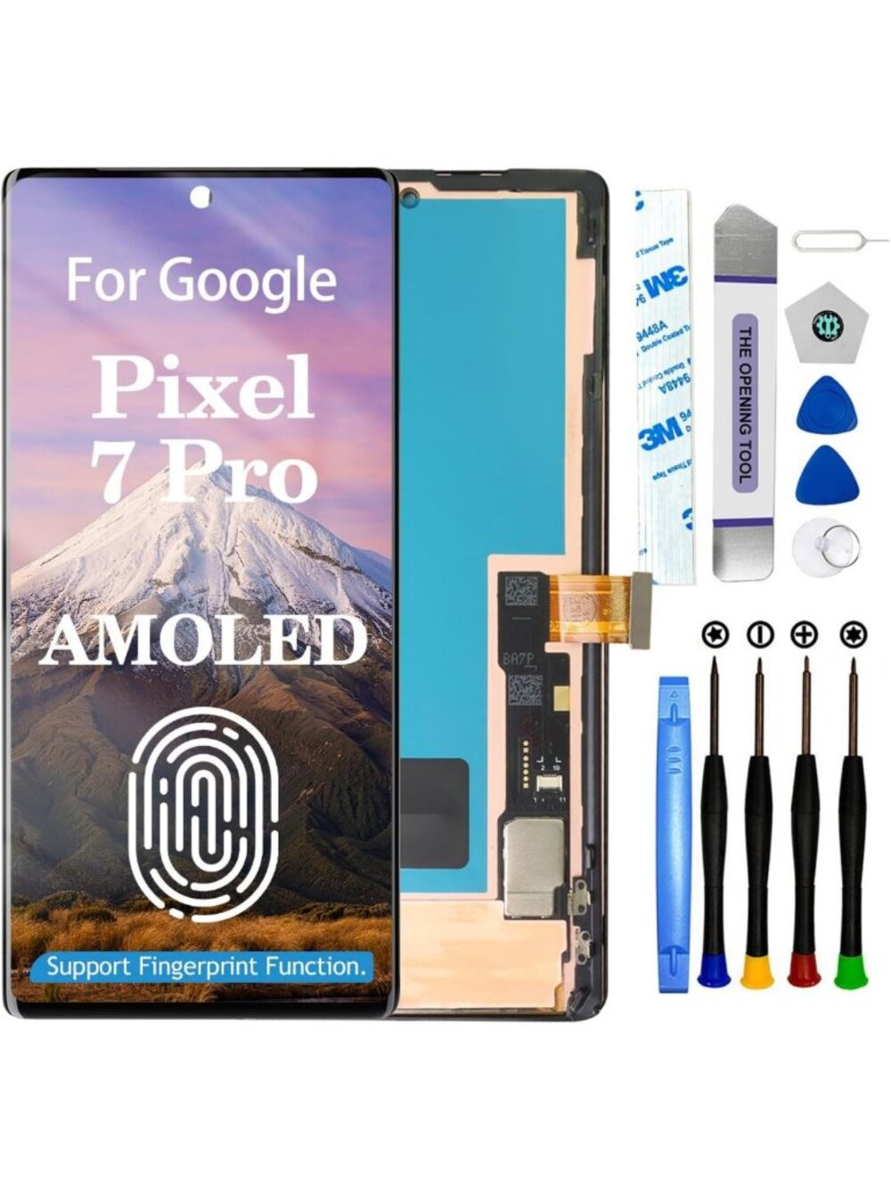 Google Pixel 7 Pro AMOLED LCD Screen Replacement Repair Kit with Frame & Touch